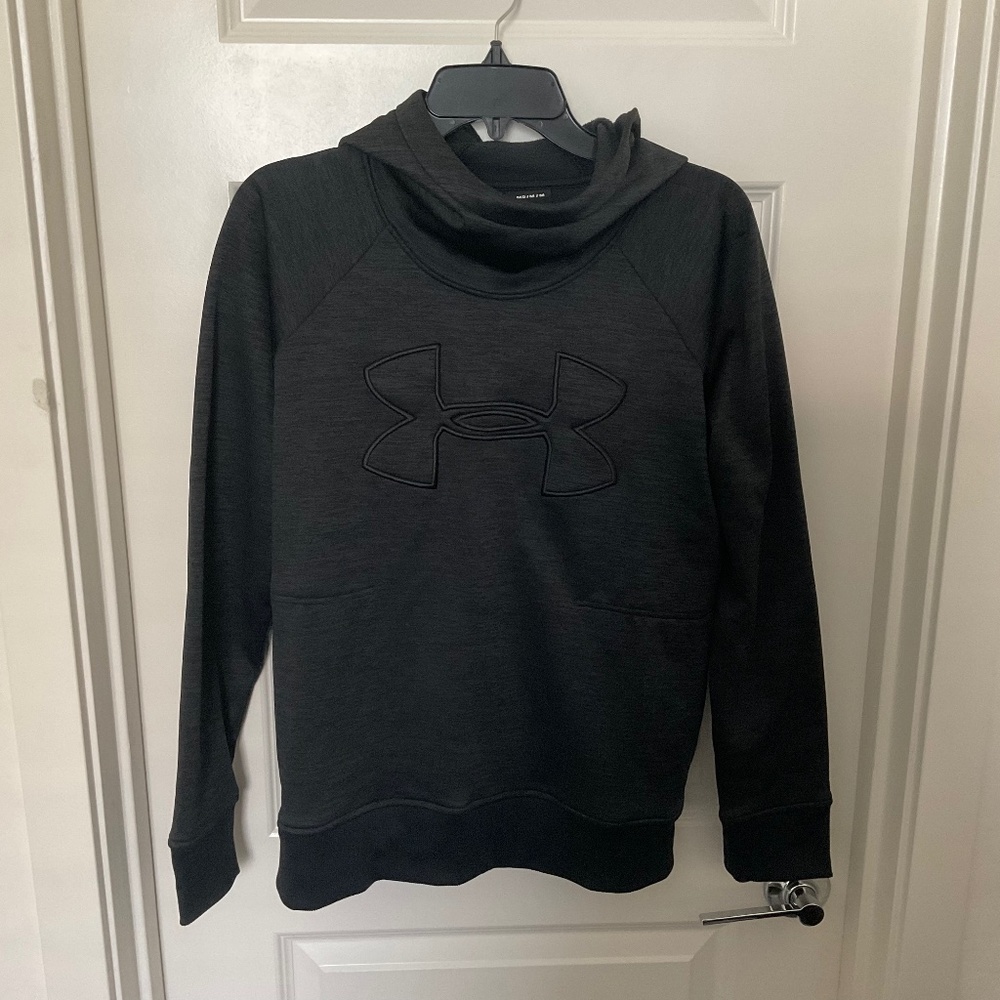 Under Armour Black Funnel Neck Hoodie -‎ Size Medium